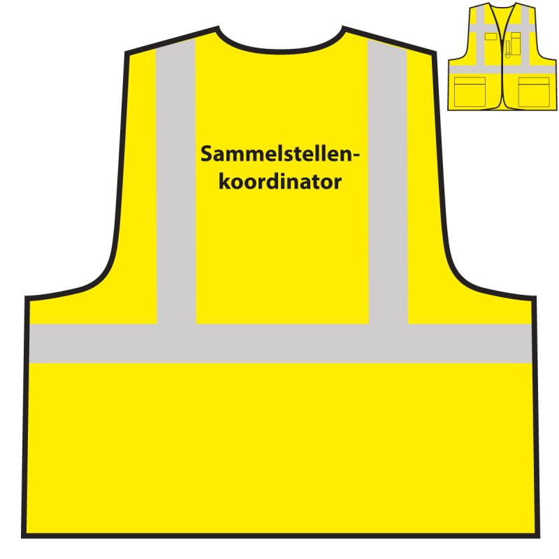 ✓ Multifunktionsweste - Koordinator Rettungskräfte, gelb